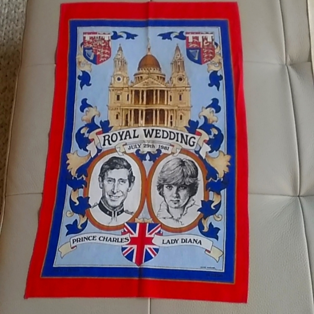 Prince Charles and Lady Diana Wedding Tea Towel